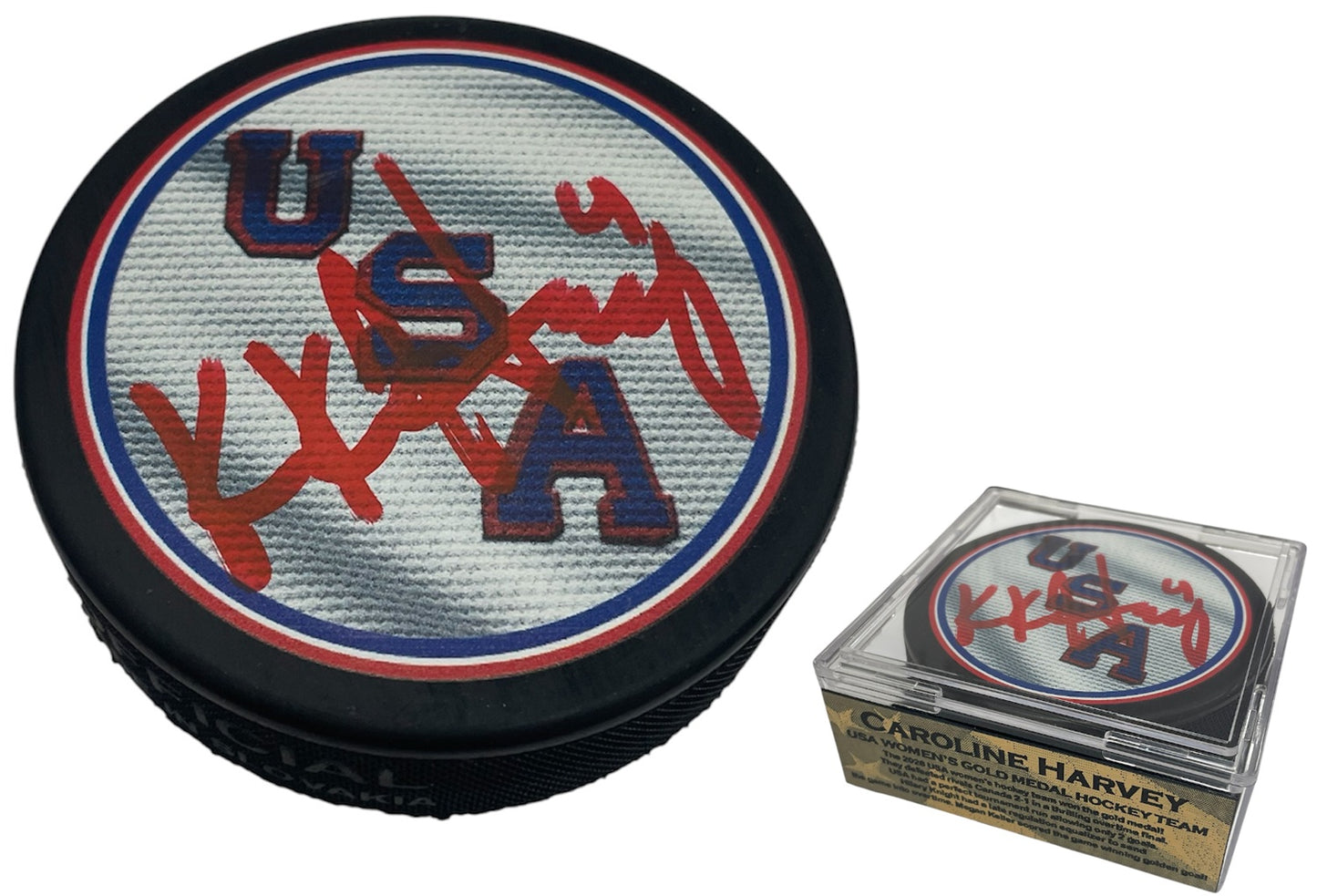 Caroline Harvey Autograph Puck - Team USA