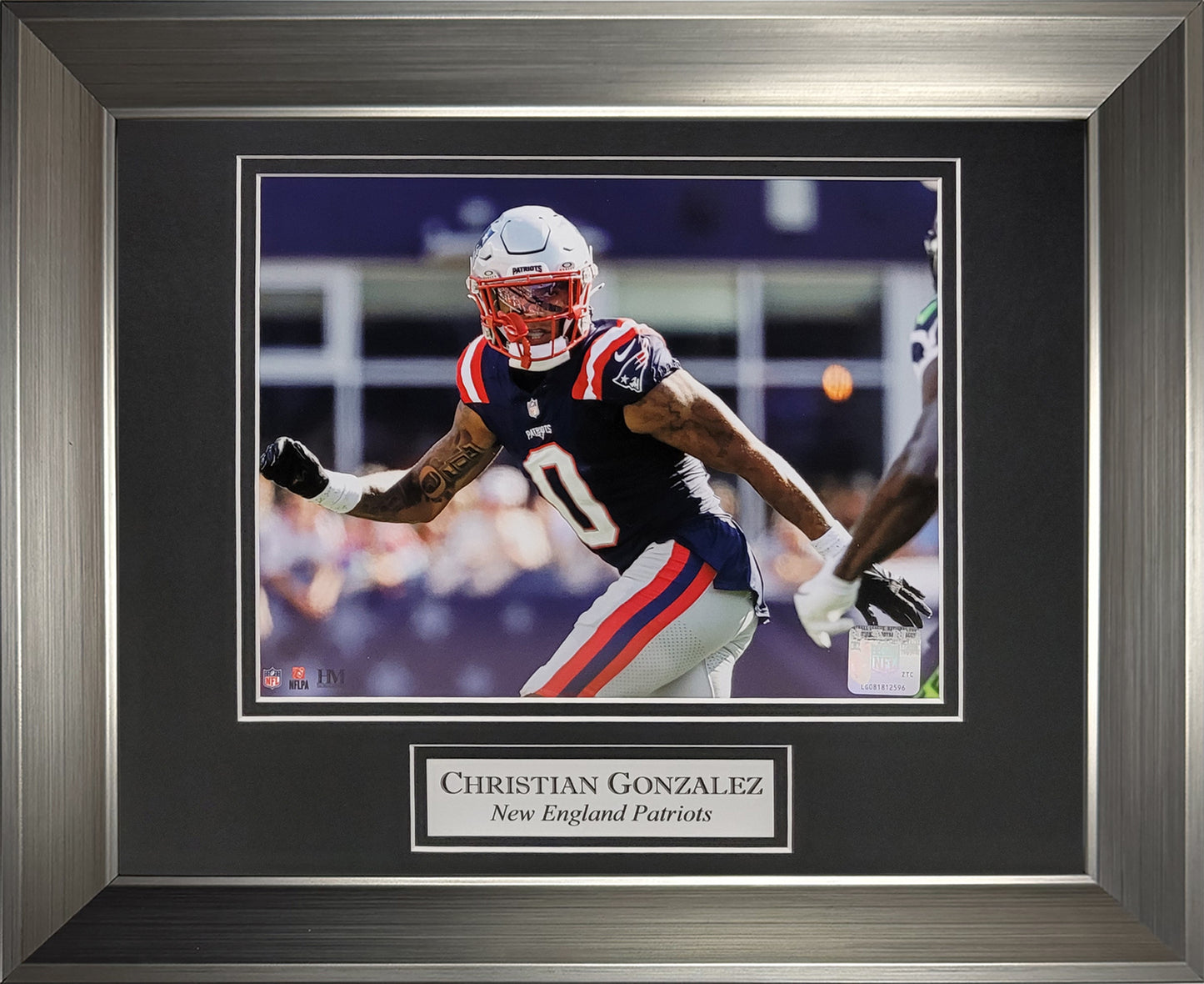 Christian Gonzalez Photograph - New England Patriots - Framed 13x16