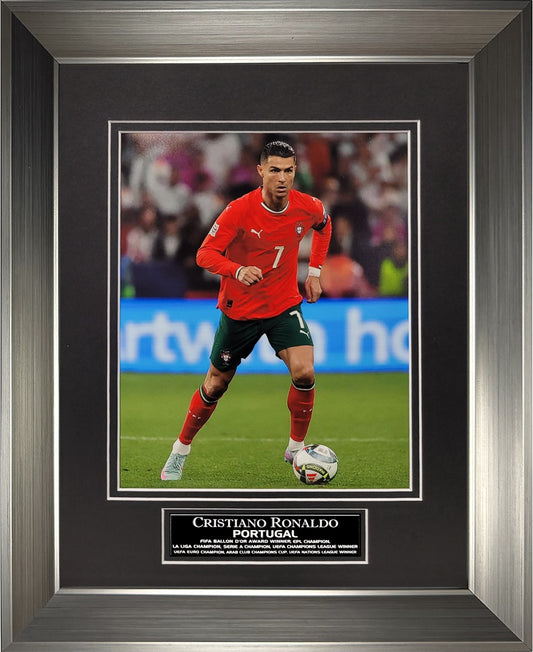 Cristiano Ronaldo Photograph - Portugal National Team - Framed 13x16