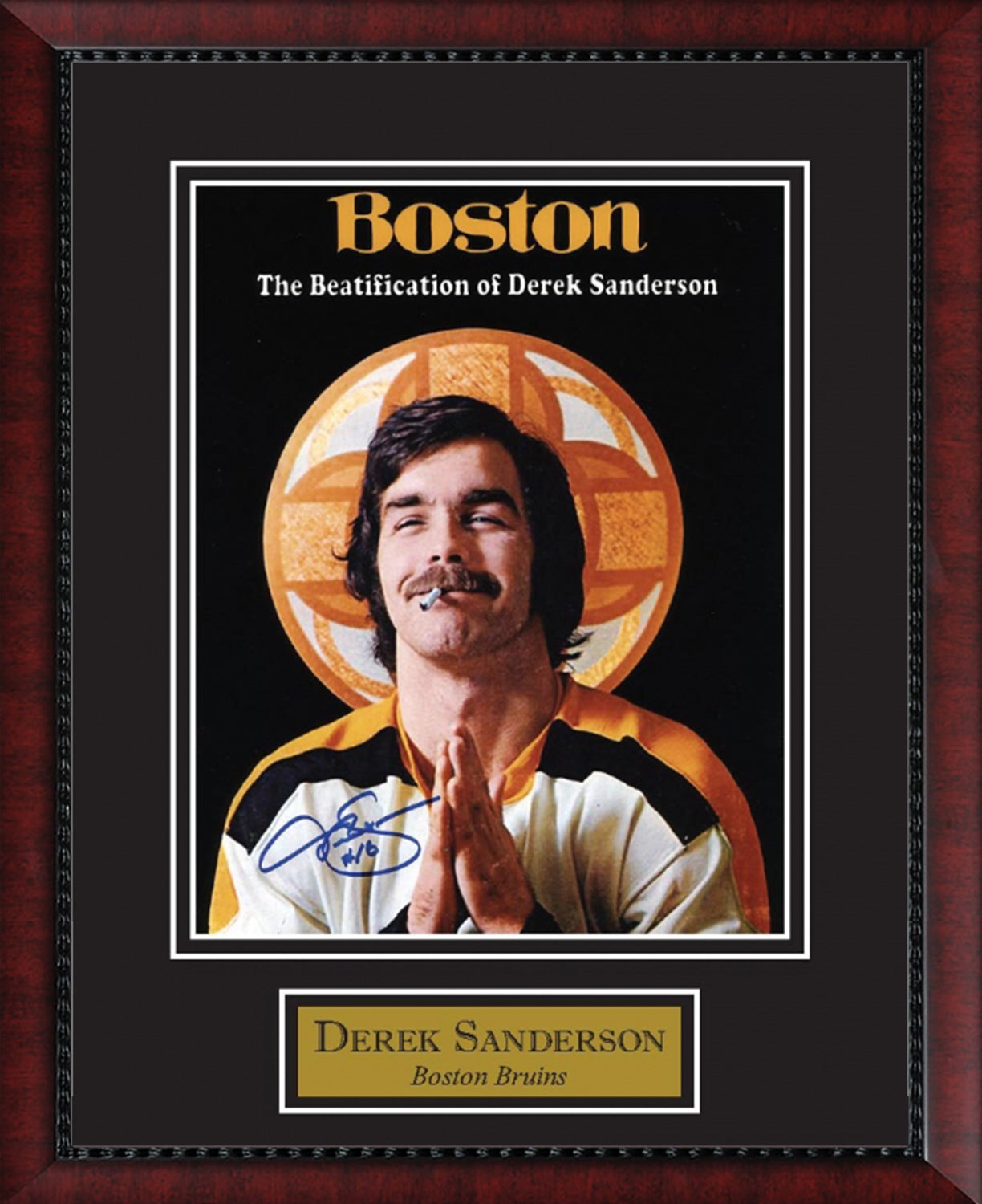 Derek Sanderson Autograph Photo Beautification 11x14