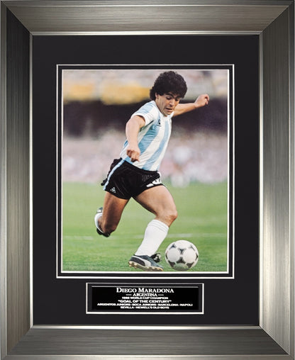 Diego Maradona Photograph - Agrentina National Team - Framed 13x16