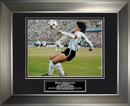 Diego Maradon Photograph - Argentina National Team - Framed 13x16