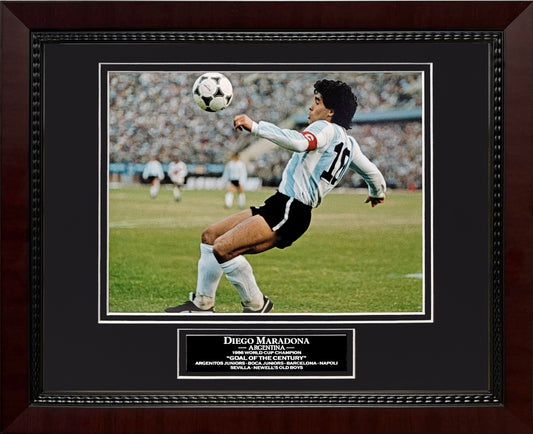Diego Maradon Photograph - Argentina National Team - Framed 13x16