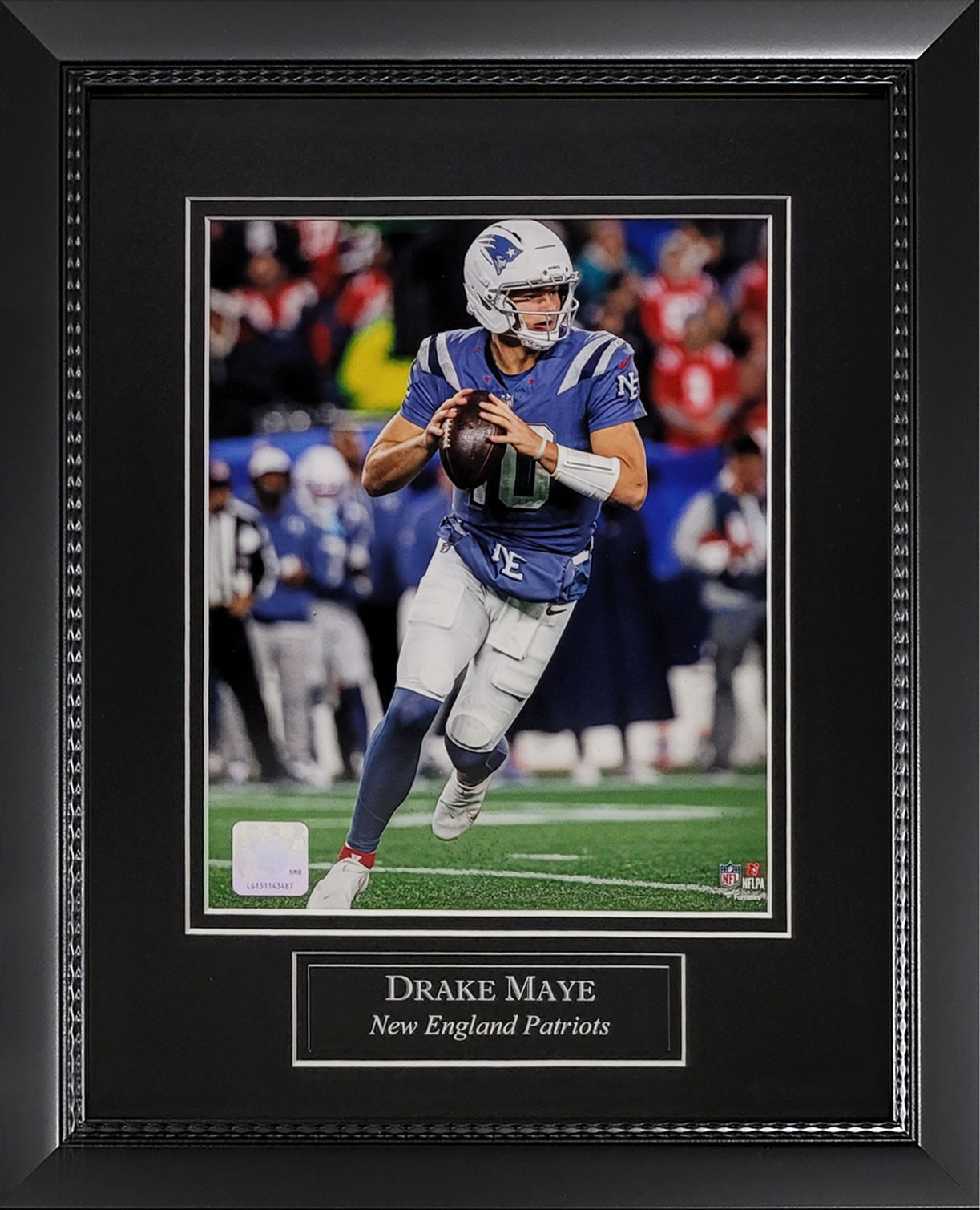 Drake Maye 8x10 Photograph - Rivalry Uniform - New England Patriots - Framed 13x16