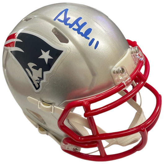 Drew Bledsoe Autograph Mini Helmet - Speed - New England Patriots - JSA Authentication