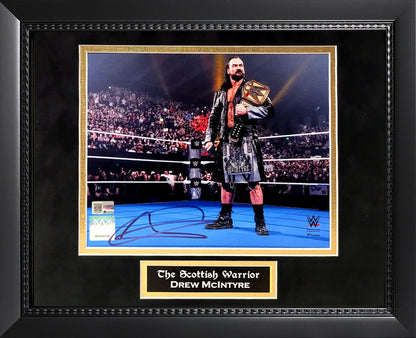 Drew McIntyre Autograph 8x10 Photo - Framed 13x16 - New England Picture Authentication