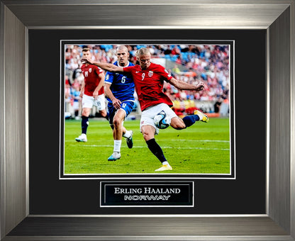 Erling Haaland Photograph - Norway National Team - Framed 13x16