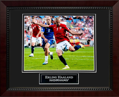Erling Haaland Photograph - Norway National Team - Framed 13x16