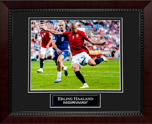 Erling Haaland Photograph - Norway National Team - Framed 13x16