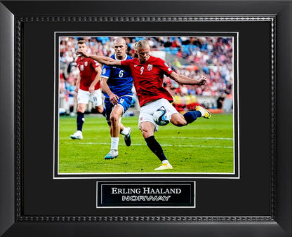 Erling Haaland Photograph - Norway National Team - Framed 13x16