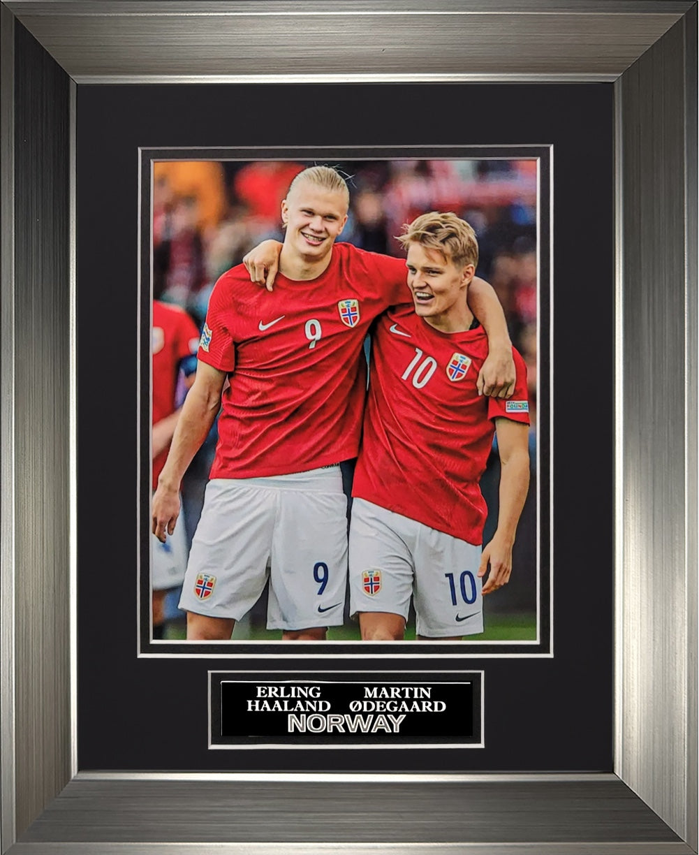 Erling Haaland, Martin Odegaard Photograph - Norway National Team - Framed 13x16