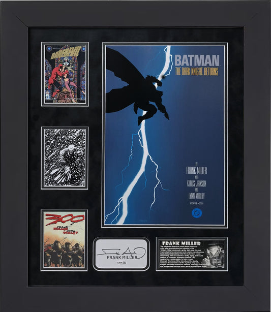 Frank Miller Autograph - Cut Signature Collage - Framed 23x27 - JSA Authentication