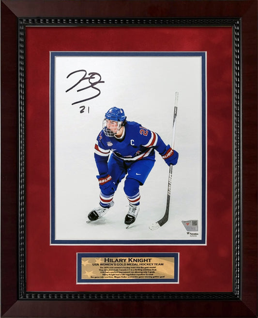 Hilary Knight Autograph 8x10 Photo - Celebrate - Team USA - Framed 13x16 - Fanatics Authentication