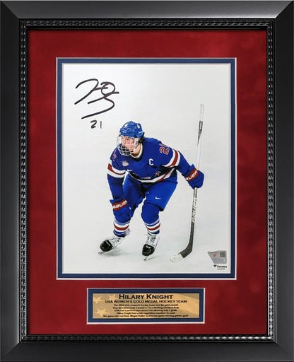 Hilary Knight Autograph 8x10 Photo - Celebrate - Team USA - Framed 13x16 - Fanatics Authentication