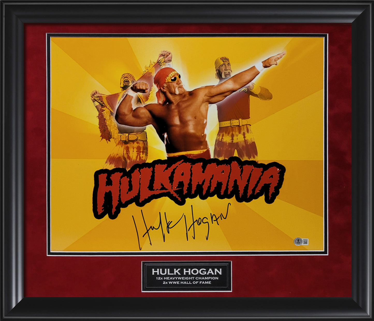 Hulk Hogan Autograph 16x20 Photo - Hulkamania - Framed 23x27 - Beckett Authentication