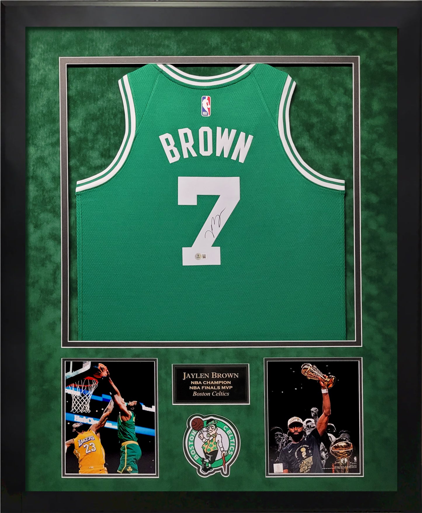 Jaylen Brown Autograph Jersey - Boston Celtics - Framed 37x45 - Beckett Authentication
