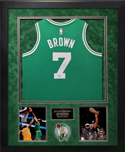 Jaylen Brown Autograph Jersey - Boston Celtics - Framed 37x45 - Beckett Authentication