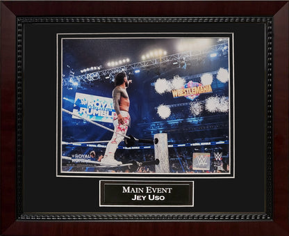 Jey Uso Photograph - 2025 Royal Rumble - Framed 13x16