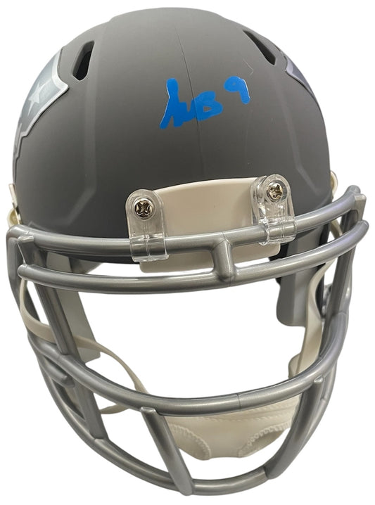 Kayshon Boutte Autograph Mini Helmet - Slate - Speed - New England Patriots - JSA Authentication