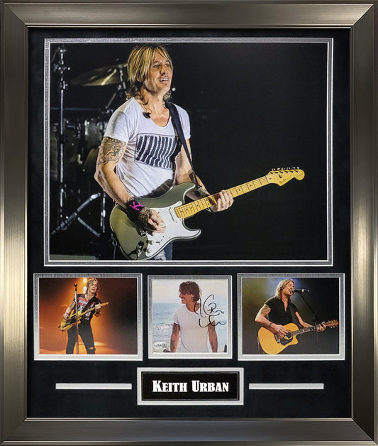 Keith Urban Autograph CD Album Cover - Insert Collage - Framed 23x27 - JSA Authentication