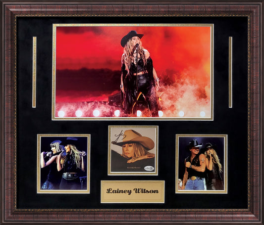 Lainey Wilson Autograph CD Album Cover - Insert Collage - Framed 23x27 - JSA Authentication