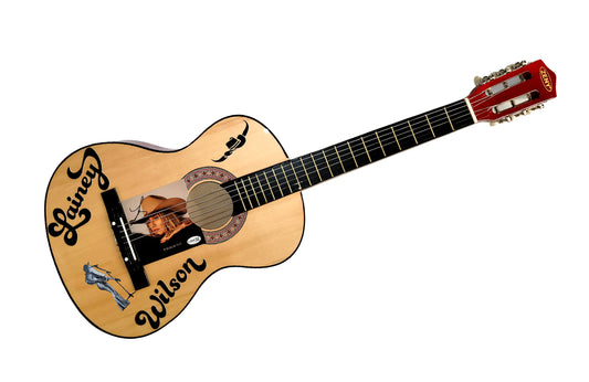 Lainey Wilson Autograph CD Album Cover - Acoustic Guitar Art Piece - JSA Authentication