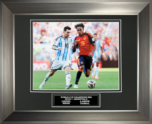 Lionel Messi, Lamine Yamal Photograph - 2026 World Cup Final - Argentina & Spain National Teams - Framed 13x16