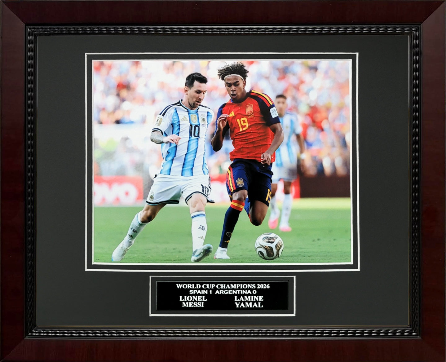 Lionel Messi, Lamine Yamal Photograph - 2026 World Cup Final - Argentina & Spain National Teams - Framed 13x16