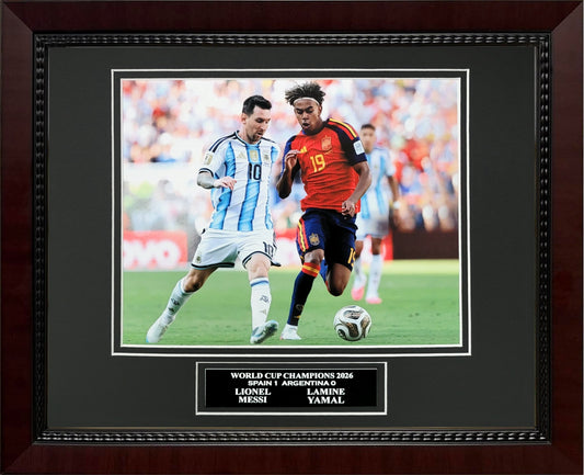 Lionel Messi, Lamine Yamal Photograph - 2026 World Cup Final - Argentina & Spain National Teams - Framed 13x16