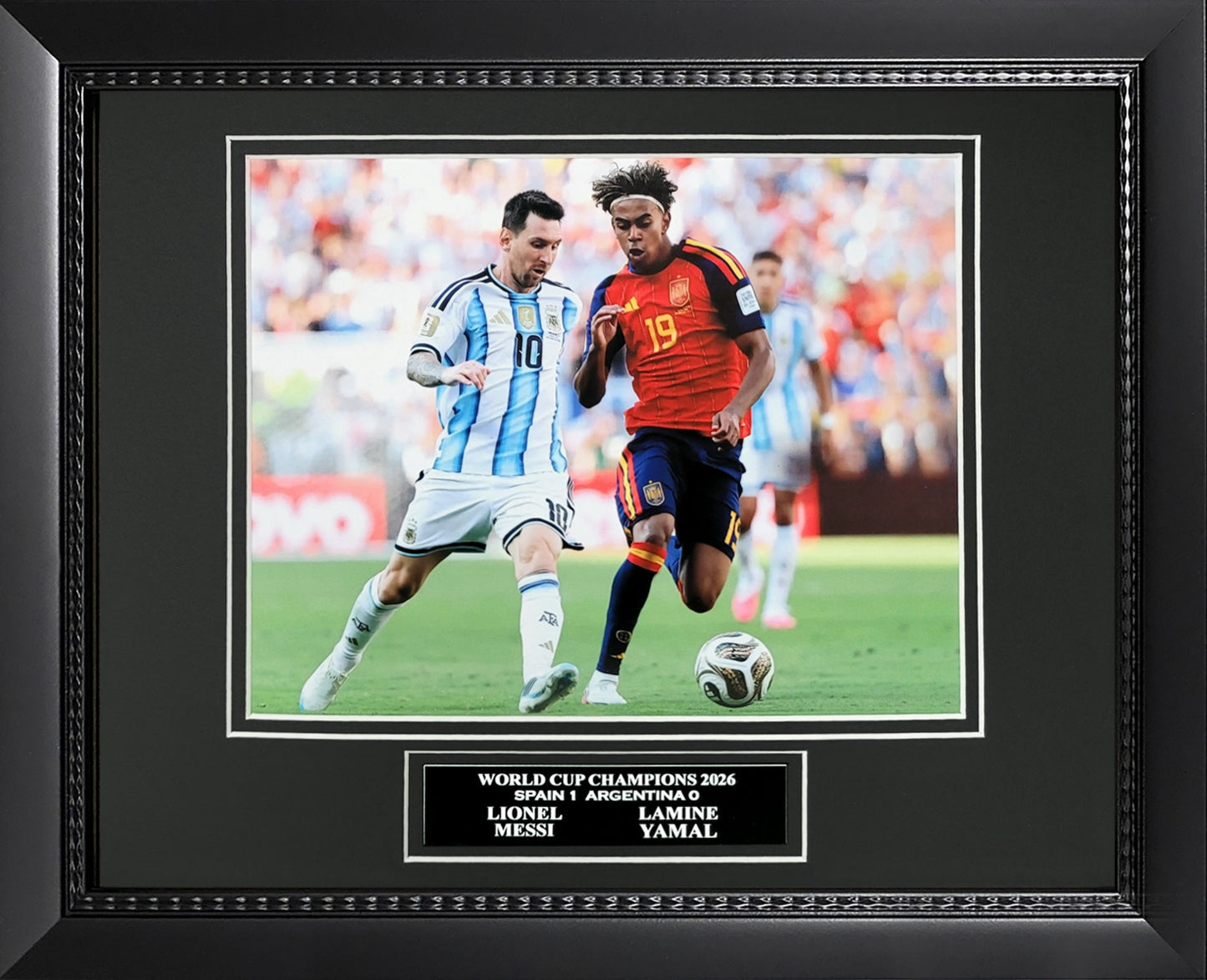 Lionel Messi, Lamine Yamal Photograph - 2026 World Cup Final - Argentina & Spain National Teams - Framed 13x16