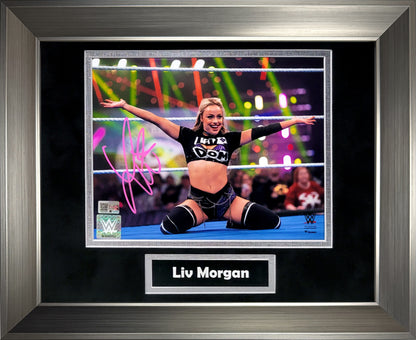 Liv Morgan Autograph 8x10 Photo - Framed 13x16 - New England Picture Authentication