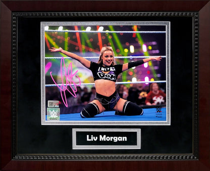 Liv Morgan Autograph 8x10 Photo - Framed 13x16 - New England Picture Authentication