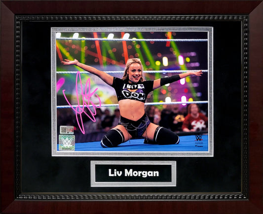 Liv Morgan Autograph 8x10 Photo - Framed 13x16 - New England Picture Authentication