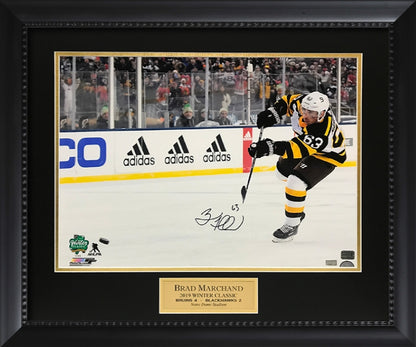 Brad Marchand Autograph Photo Winter Classic 2019 23x27 New England Picture Authentication