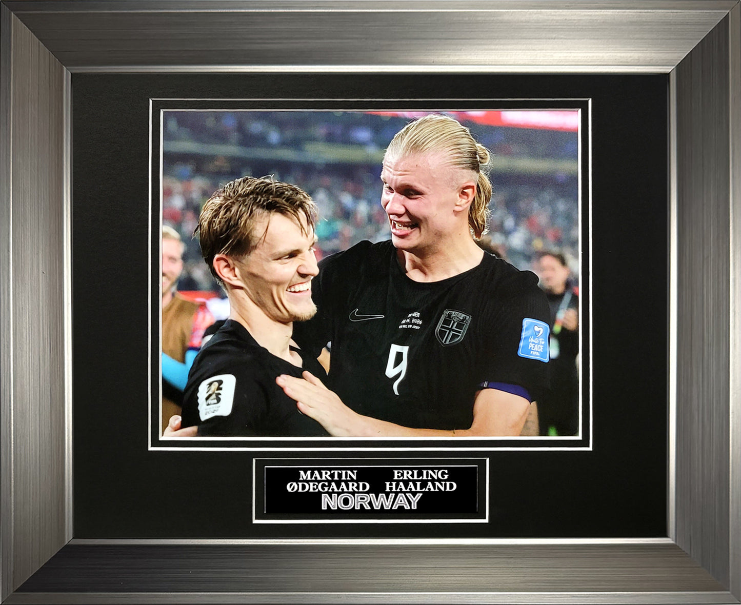 Martin Odegaard, Erling Haaland Photograph - Norway National Team - Framed 13x16
