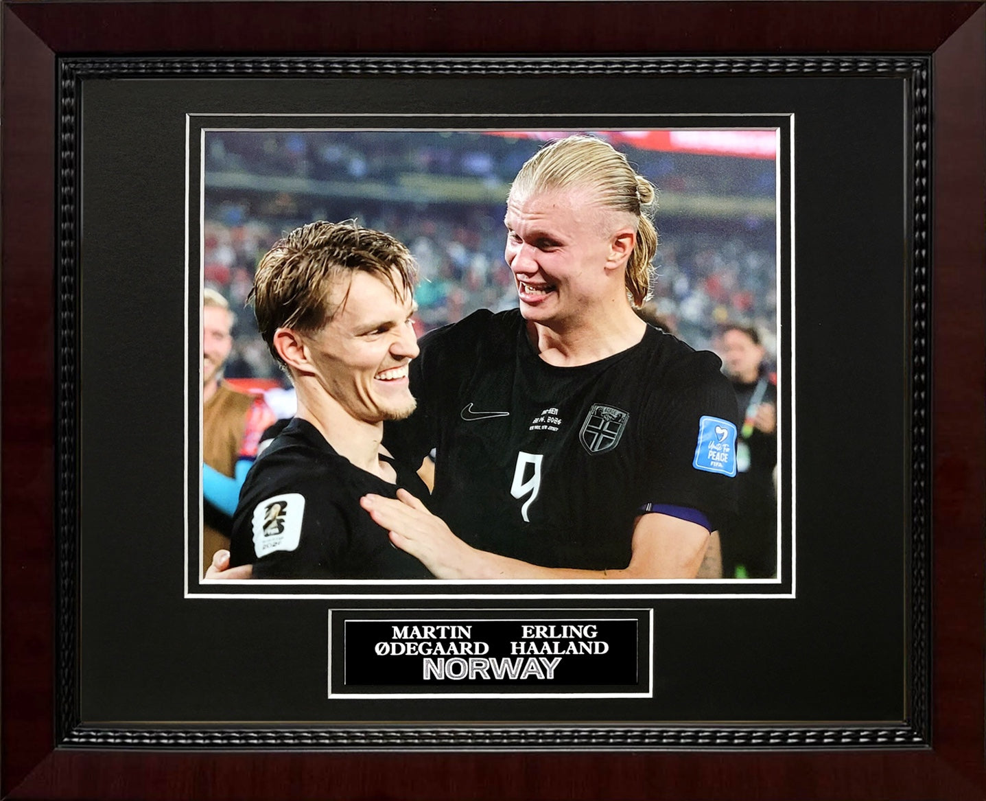 Martin Odegaard, Erling Haaland Photograph - Norway National Team - Framed 13x16