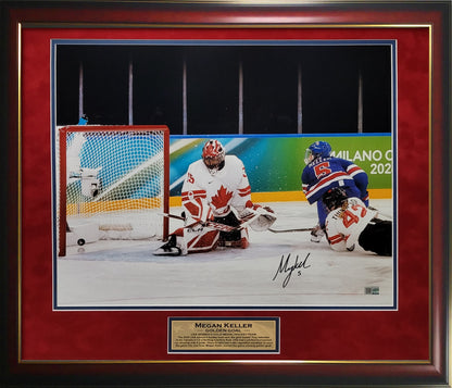 Megan Keller Autograph 16x20 Photo - Golden Goal - Team USA - Framed 23x27 - New England Picture Authentication