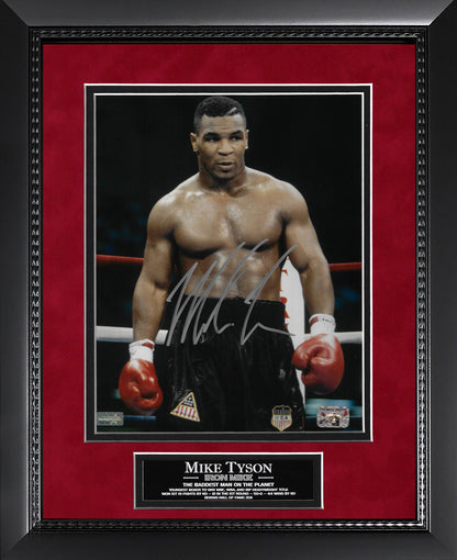 Mike Tyson Autograph Photo Standing In Ring 11x14
