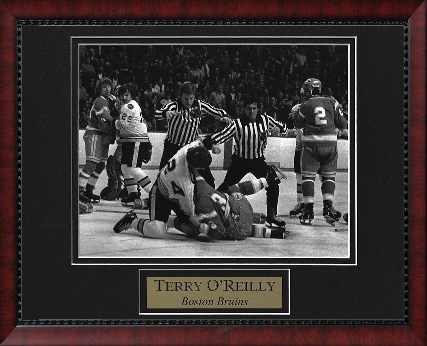 Terry O'Reilly Photo Fight On Ice 11x14