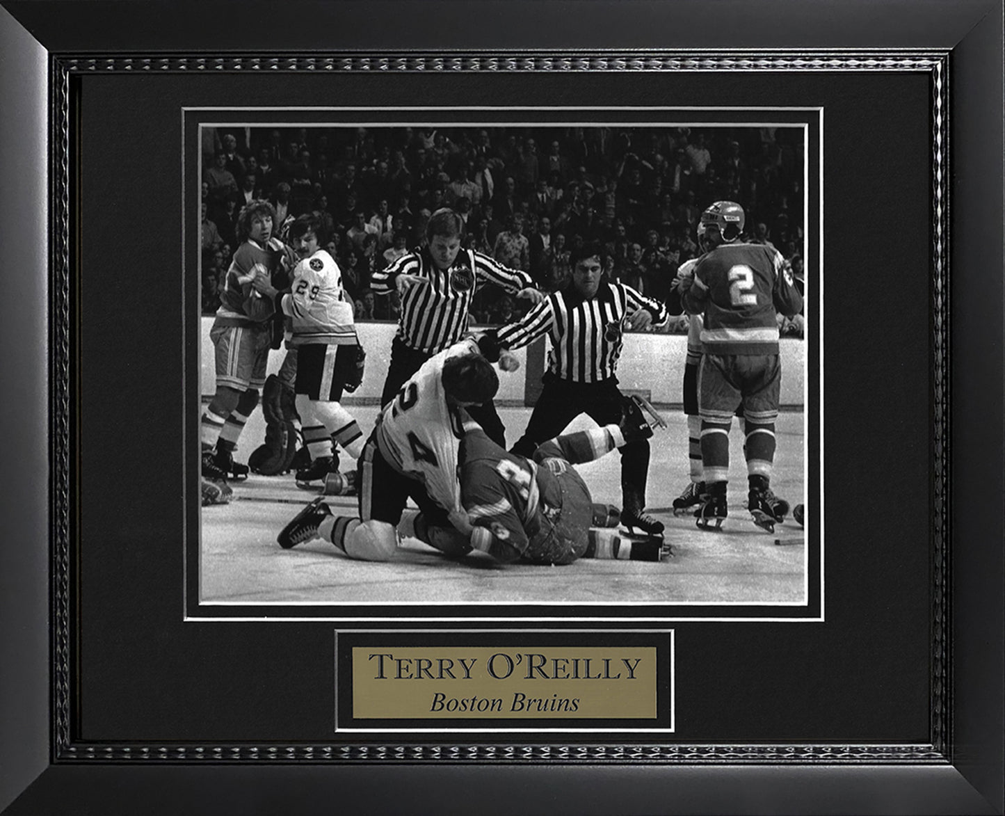 Terry O'Reilly Photo Fight On Ice 11x14