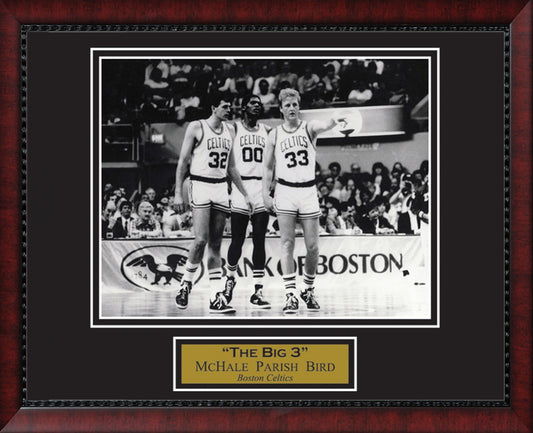 Kevin McHale Robert Parish Larry Bird Big Three Photo Black White on the Court 11x14