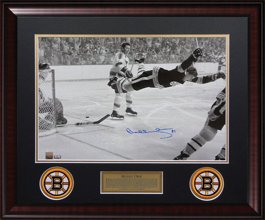 Bobby Orr Autograph Photo Stanley Cup 1970 Flying Goal 23x27 Great North Road America Authentication