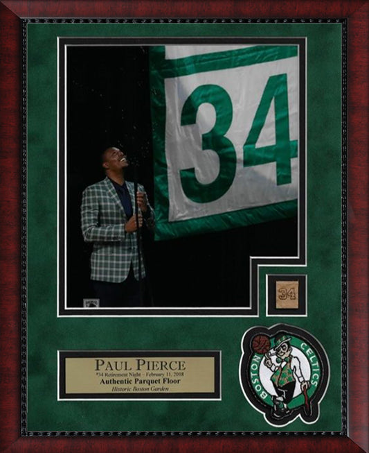Paul Pierce Photo Retirement Night W/ Piece of Parquet 11x14