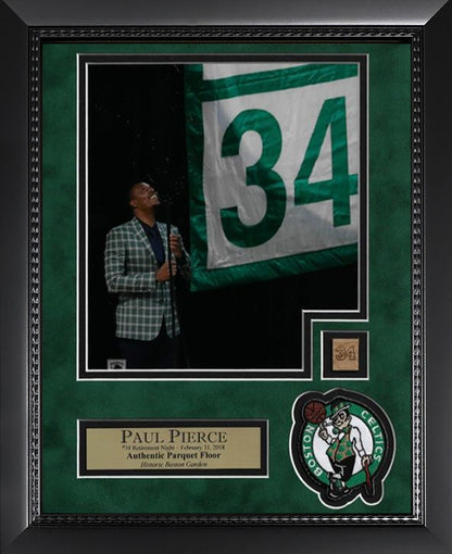 Paul Pierce Photo Retirement Night W/ Piece of Parquet 11x14