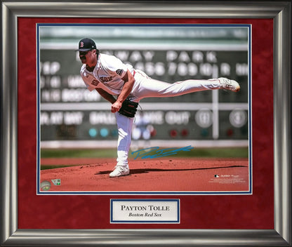 Payton Tolle Autograph 16x20 Photo - On Mound - Boston Red Sox - Framed 23x27 - Fanatics Authentication