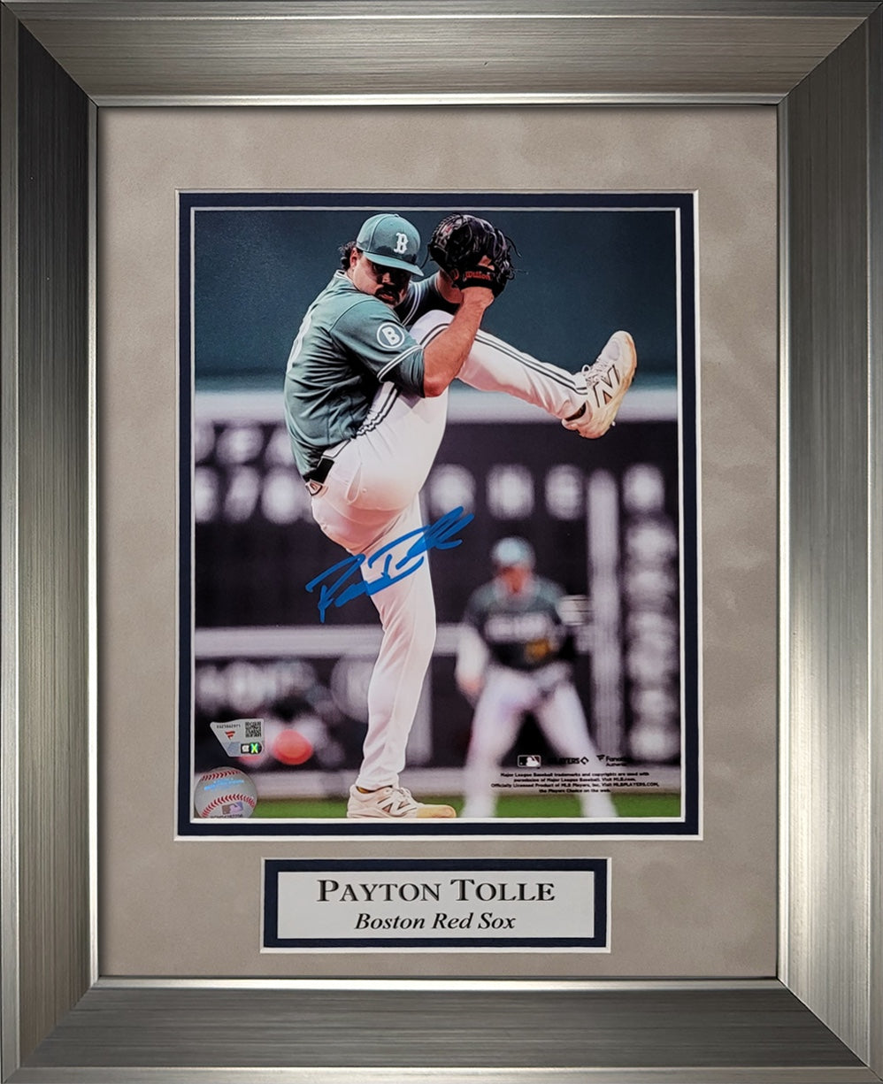 Payton Tolle Autograph 8x10 Photo - On Mound - Boston Red Sox - Framed 13x16 - Fanatics Authentication