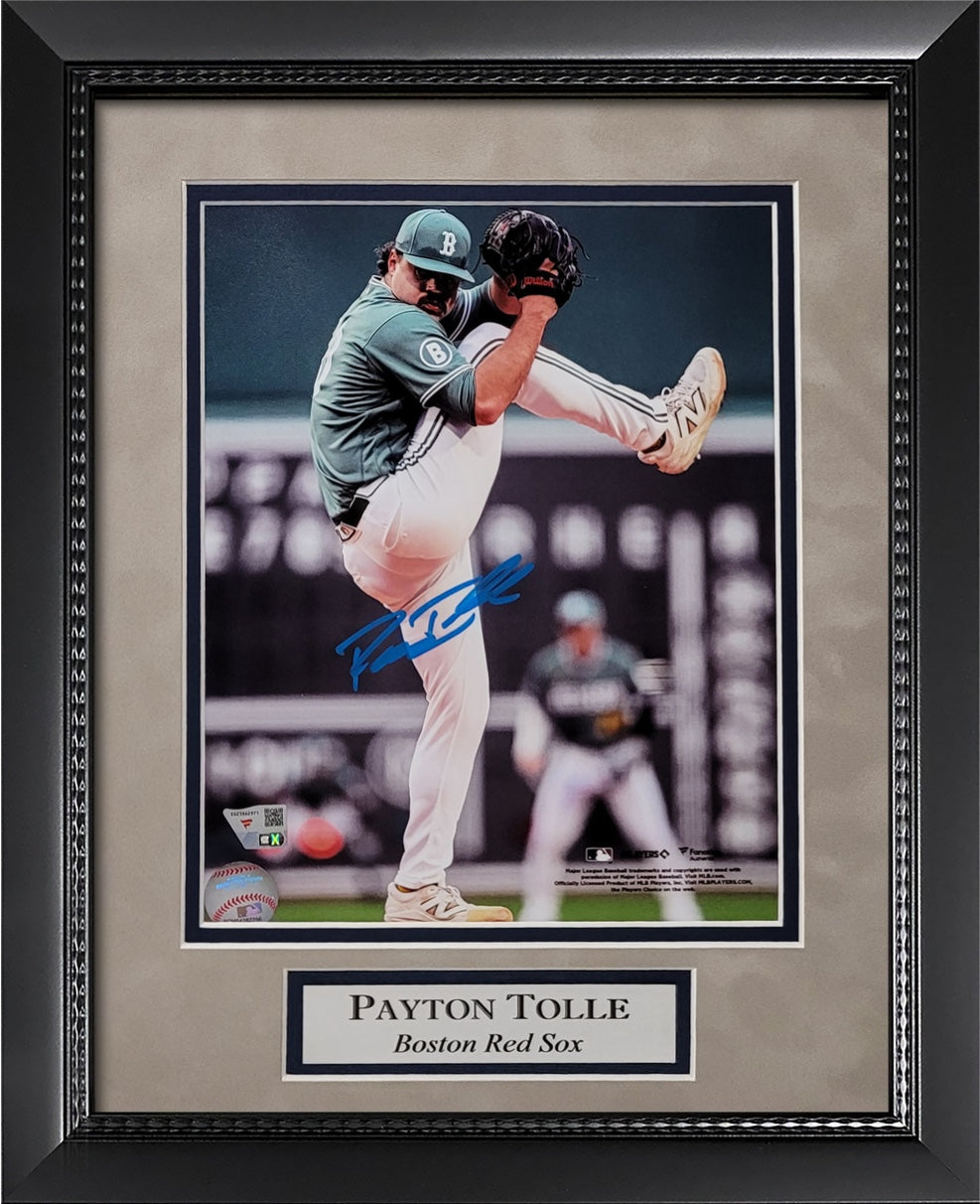 Payton Tolle Autograph 8x10 Photo - On Mound - Boston Red Sox - Framed 13x16 - Fanatics Authentication