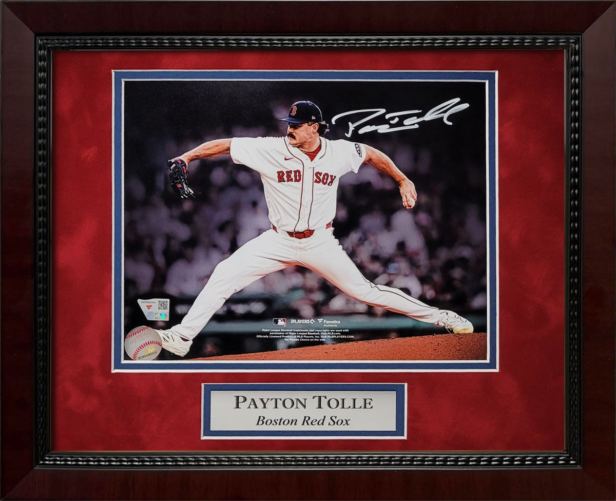 Payton Tolle Autograph 8x10 Photo - Spotlight - Boston Red Sox - Framed 13x16 - Fanatics Authentication