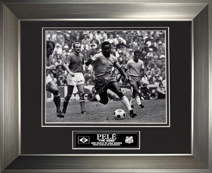 Pele Photograph - On The Field - Framed 13x16