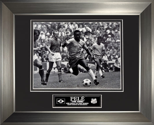 Pele Photograph - On The Field - Framed 13x16